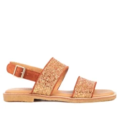Angulus - Glitter Sandal, 5814 - Mandarin Glitter / Terracotta