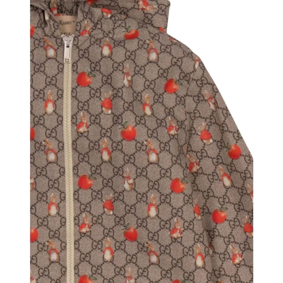 Beige Monogram Peter Rabbit Hættejakke