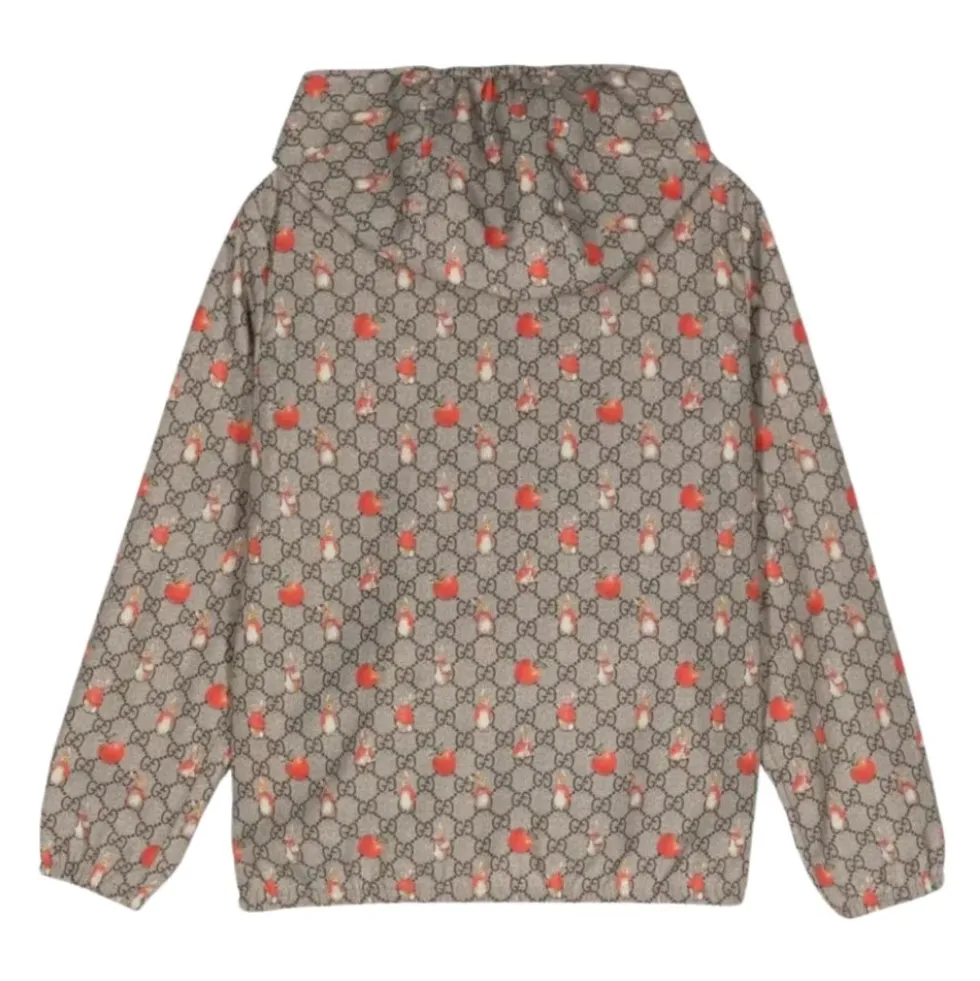 Beige Monogram Peter Rabbit Hættejakke