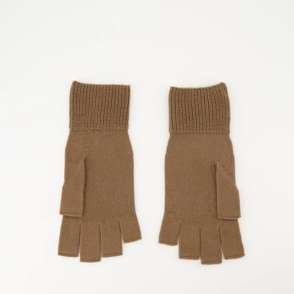 Beige Uld Unisex Logo Vanter