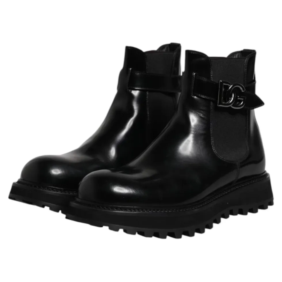 Belted Logo Chelsea Boots
