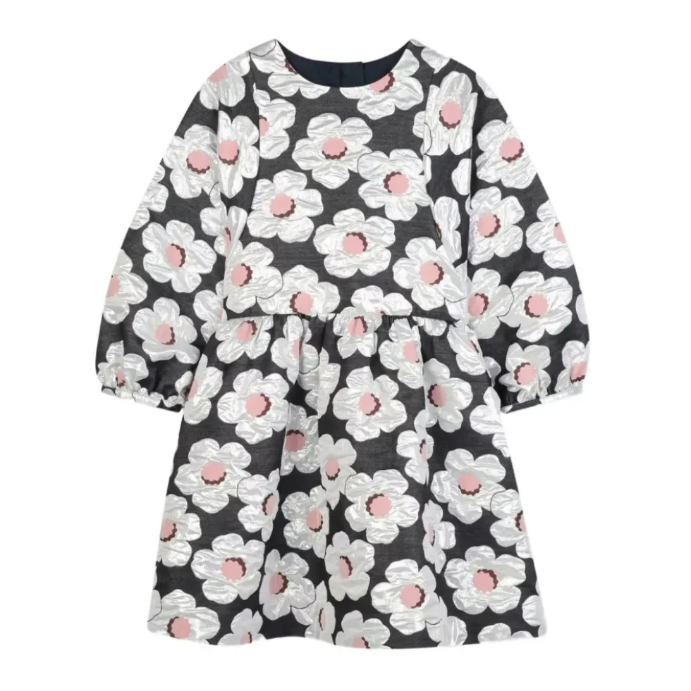 Blomstret Sort Kjole