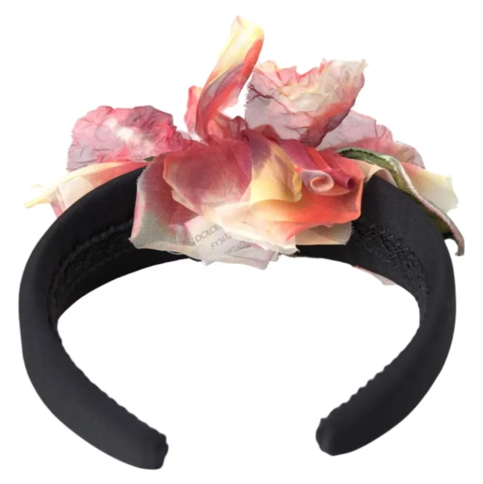 Blomstret Sort Tiara Kvinder Hovedbånd Diadem