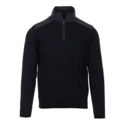 Blå Sweater Half Zip Stil