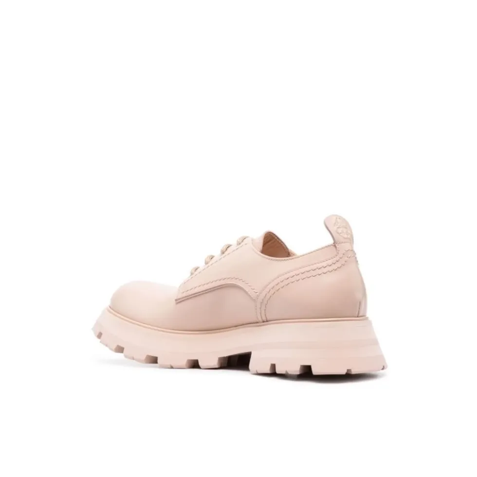 Blush Læder Snørestøvler