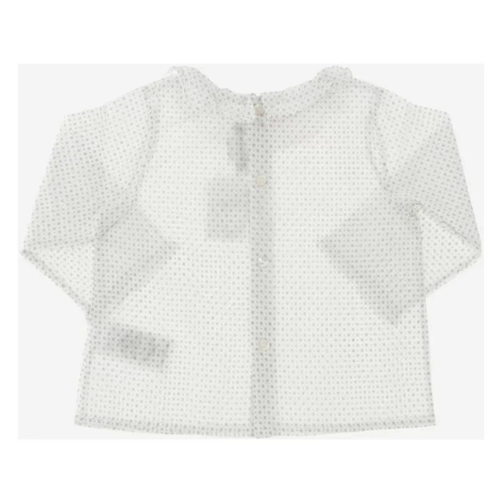 Blus lavet af ren bomuldskrave