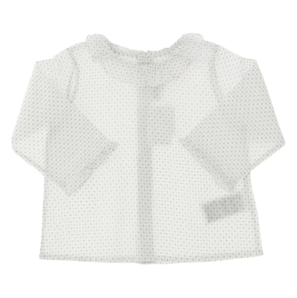 Blus lavet af ren bomuldskrave
