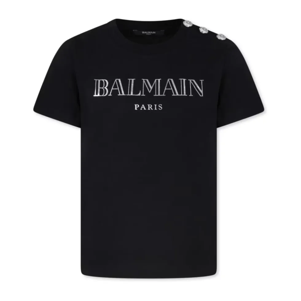 Bomuld Børne T-shirt med Logo Print