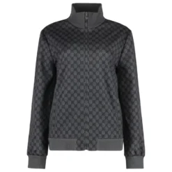 Bomuldsblanding sweatshirt med fuld lynlås