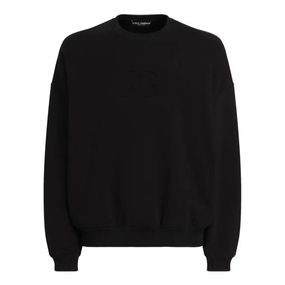 Bomulds sweatshirt med logo