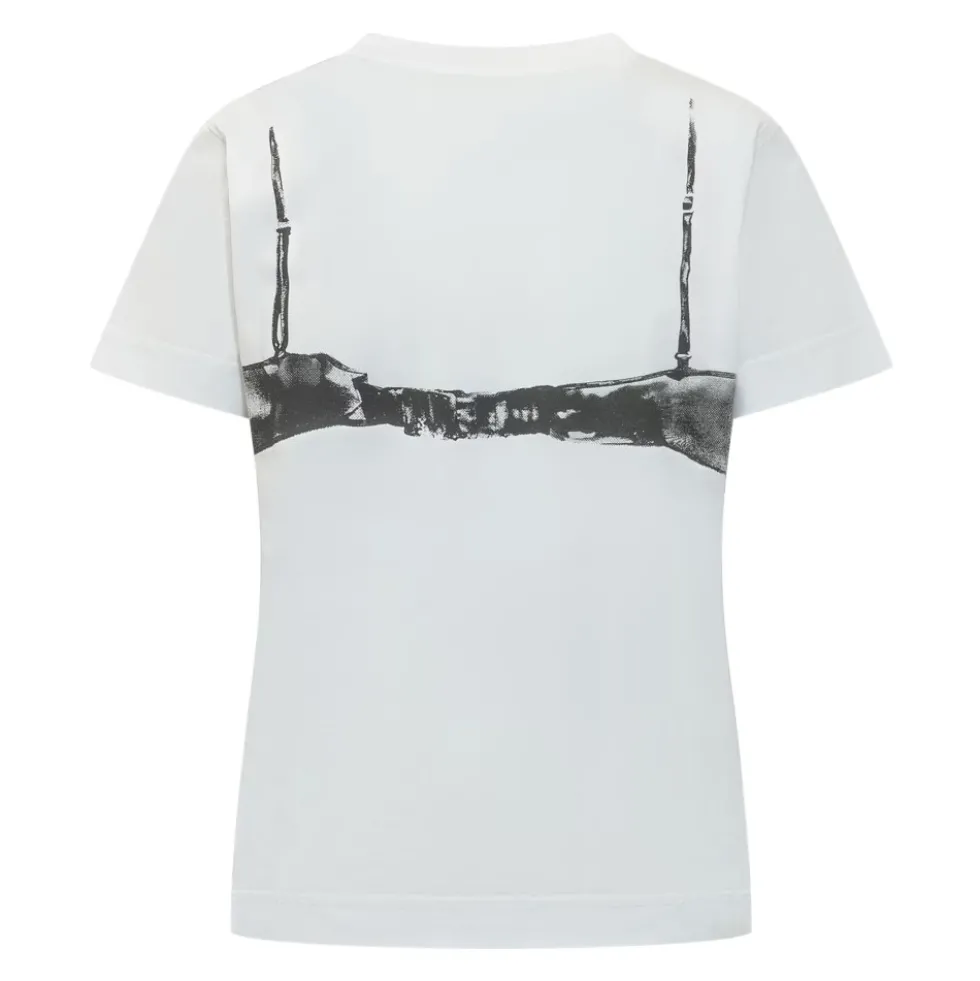 Bomulds T-shirt med bh-print