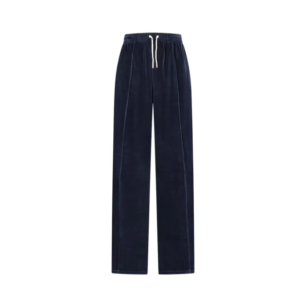 Brede Tracksuit Bukser i Velvet Jersey