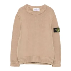 Børn Beige Crew Neck Sweater