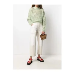 Broderet Logo Raffia Håndtaske