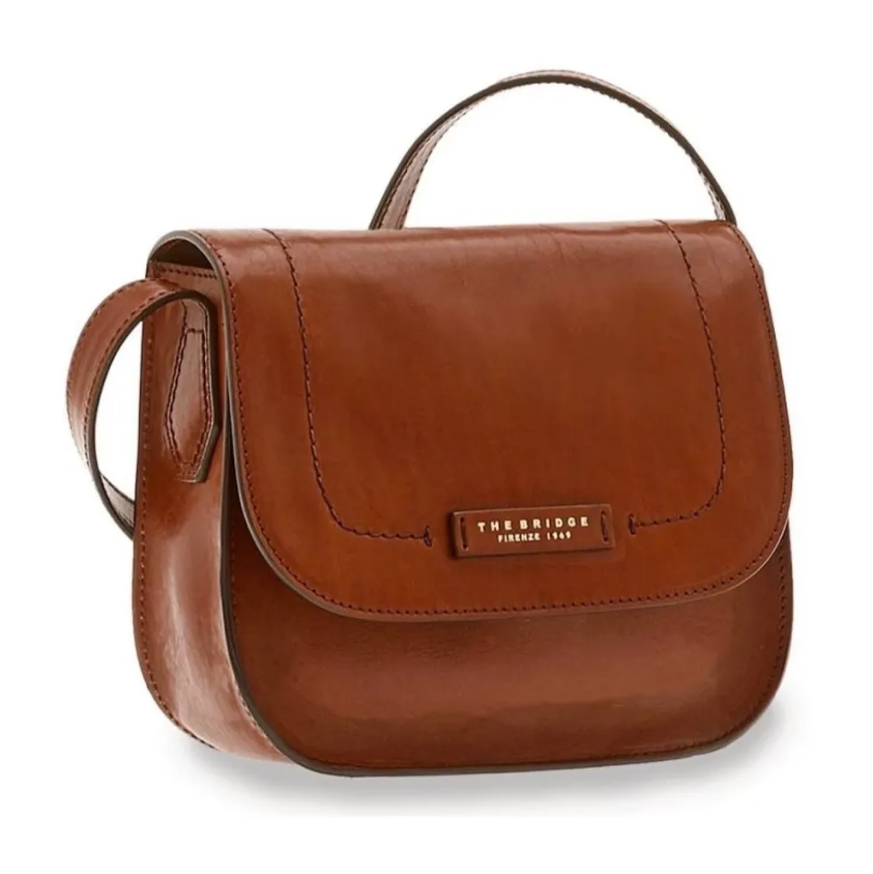 Brun læder crossbody taske