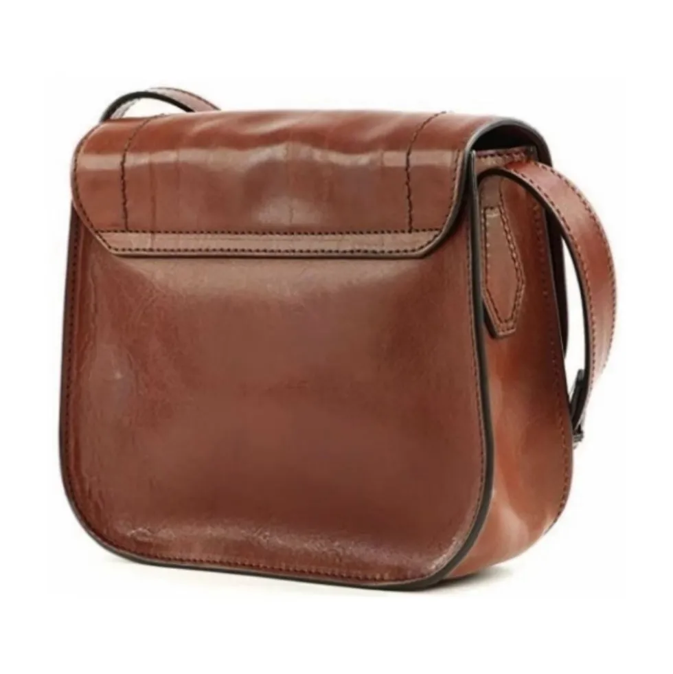 Brun læder crossbody taske
