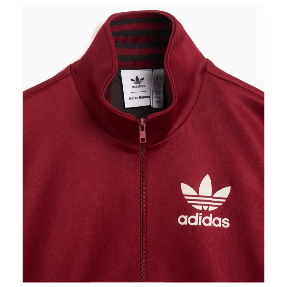 Burgundy Track Jacket med Sideprint