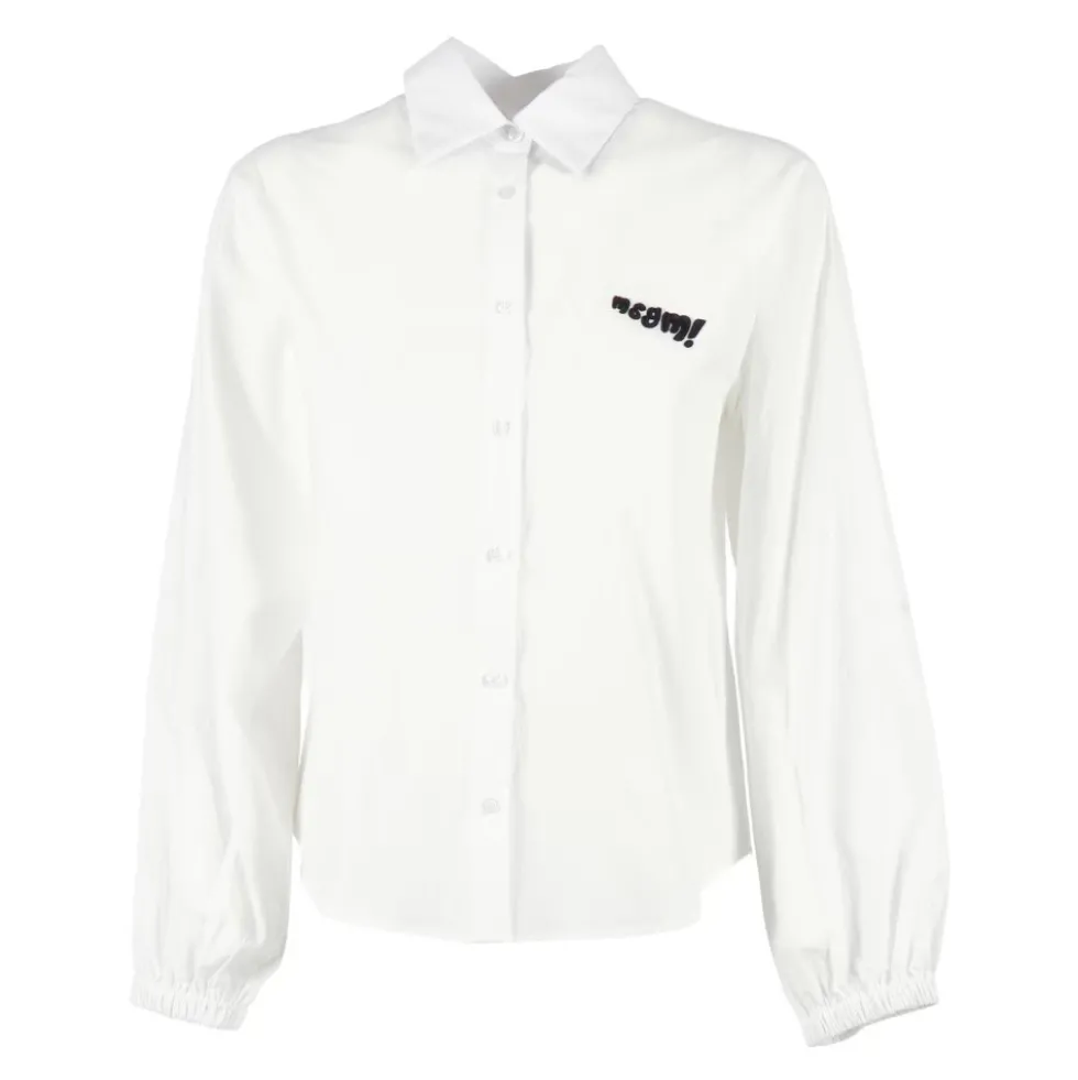 Camicia in popeline effetto stropicciato