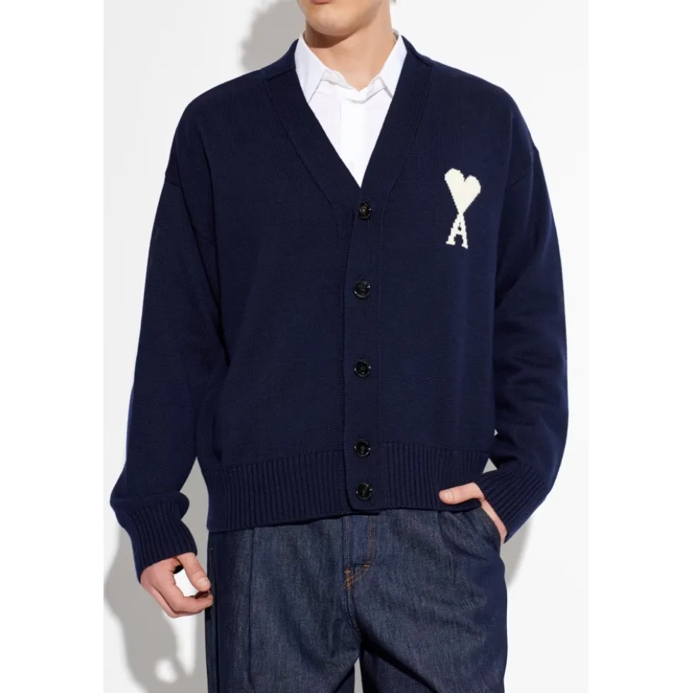 Cardigan med logo