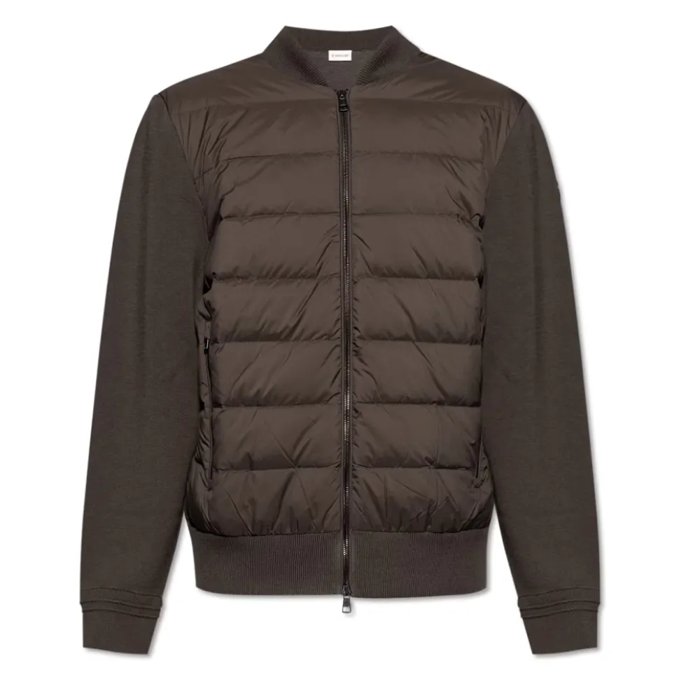 Cardigan med quiltet front