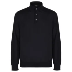 Cashmere og silke strikket polo
