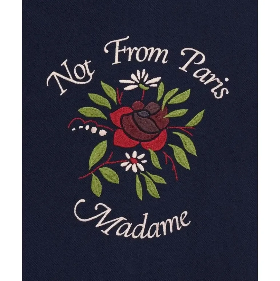 Chemise Piquée Slogan Rose