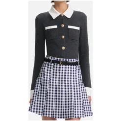 Contrast Collar Cardigan
