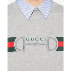 Cotton Jersey Sweatshirt med Print