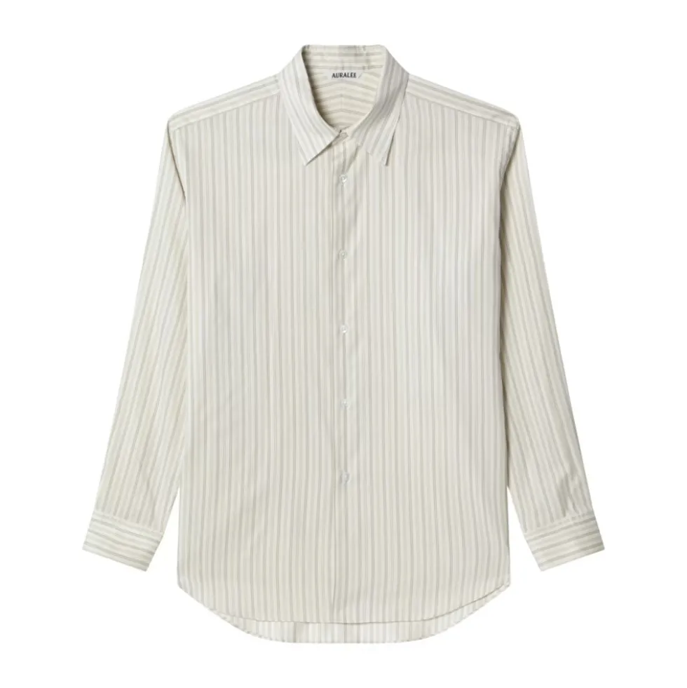 Cotton Silk Stripe Shirt