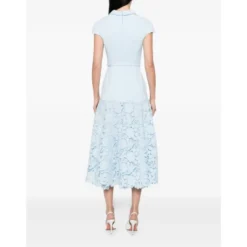 Crepe Flower Midi Dress