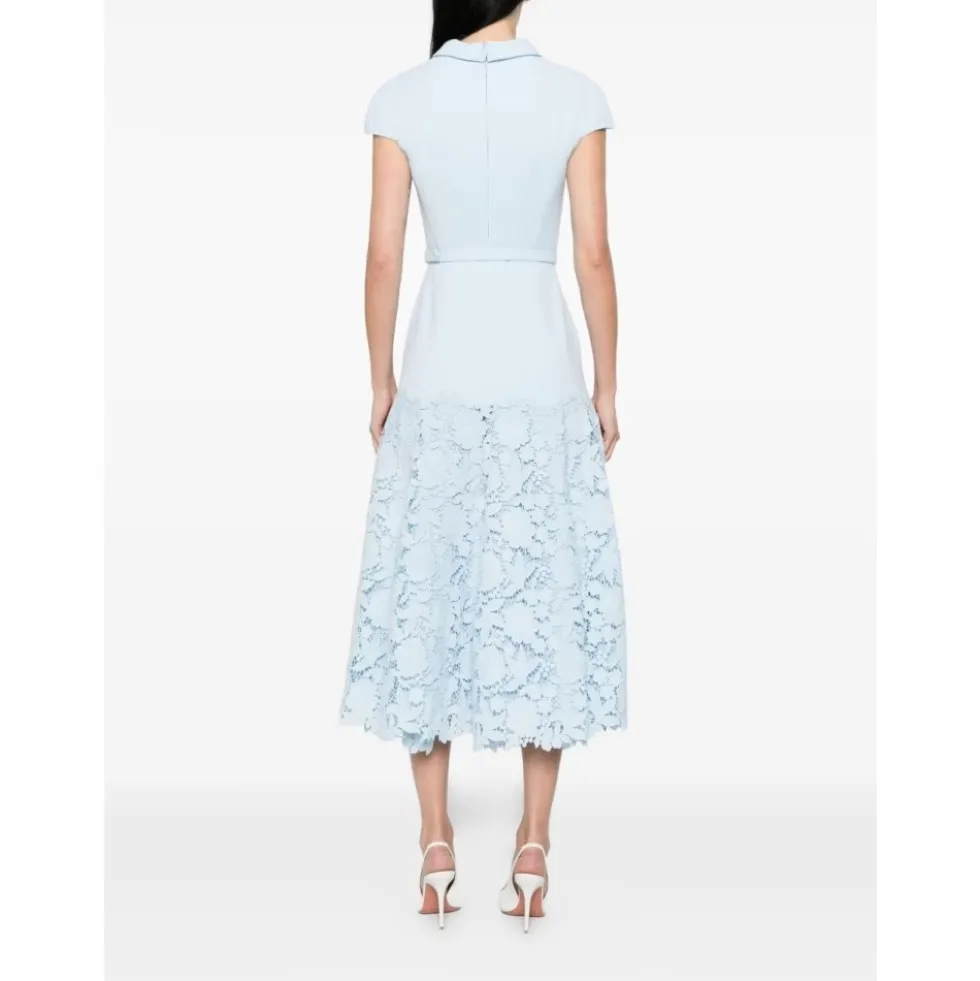 Crepe Flower Midi Dress