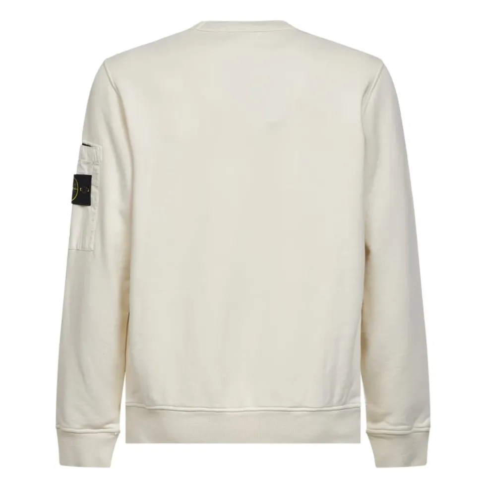 Crewneck sweatshirt med ærmelomme