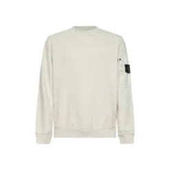 Crewneck sweatshirt med ærmelomme