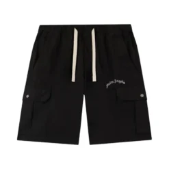 Curved Logo Loose Cargo Shorts