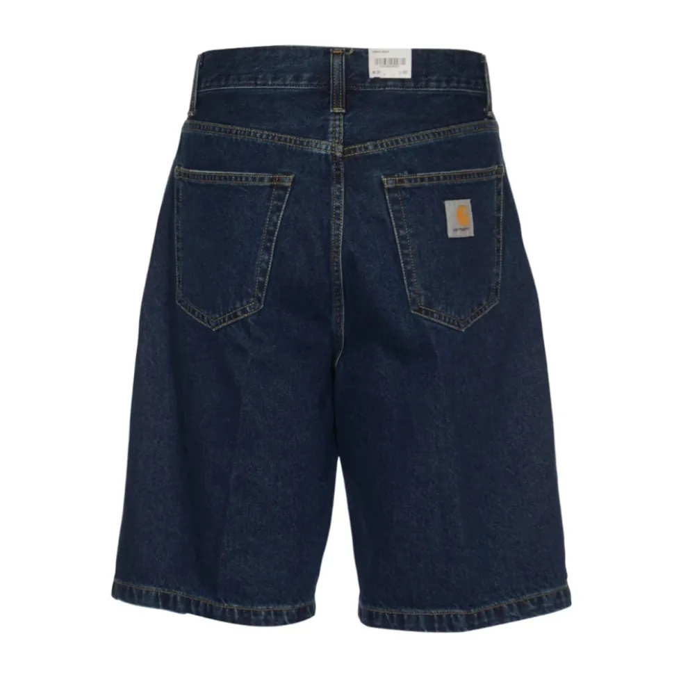 Denim Shorts med Abrasive Stone Wash