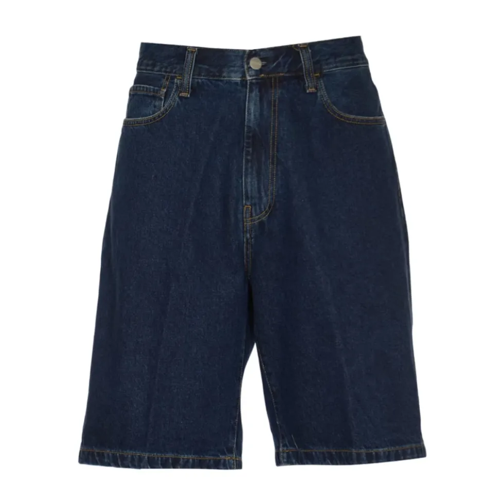 Denim Shorts med Abrasive Stone Wash