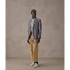Diagonal Canvas Blazer