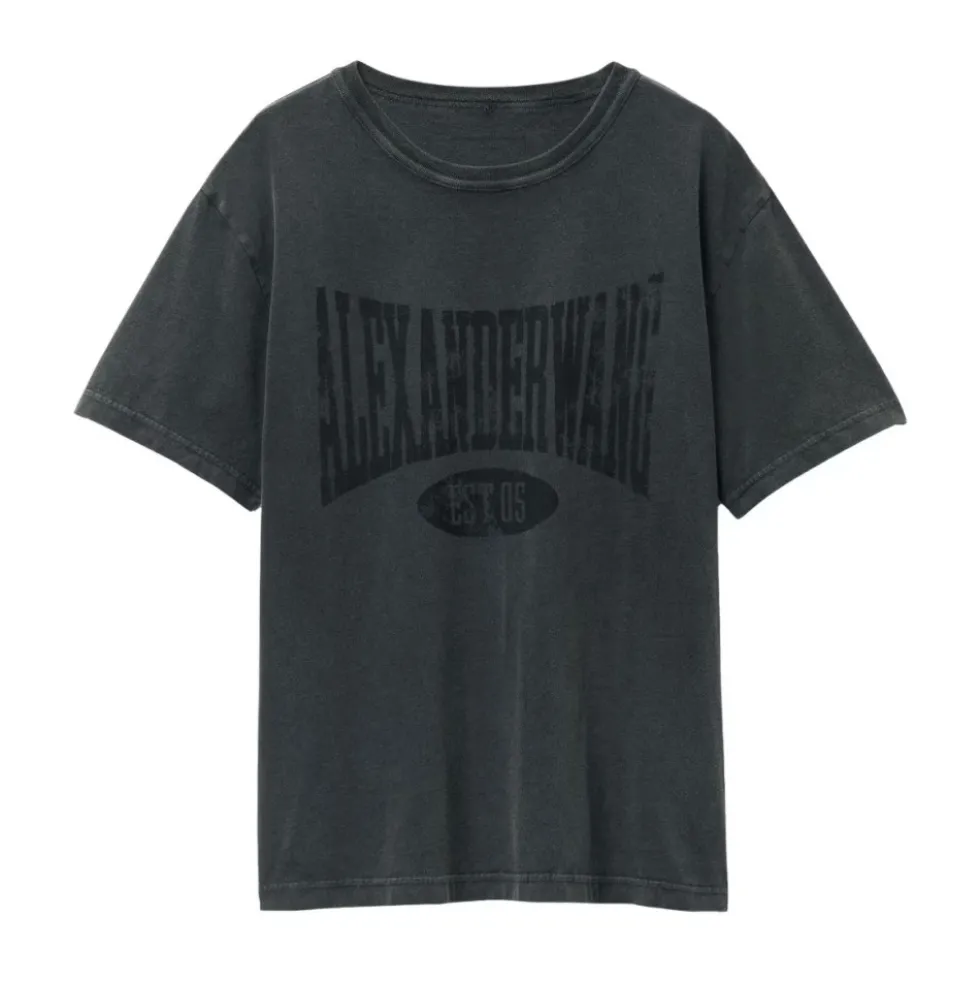 Distressed Logo Bomulds T-shirt