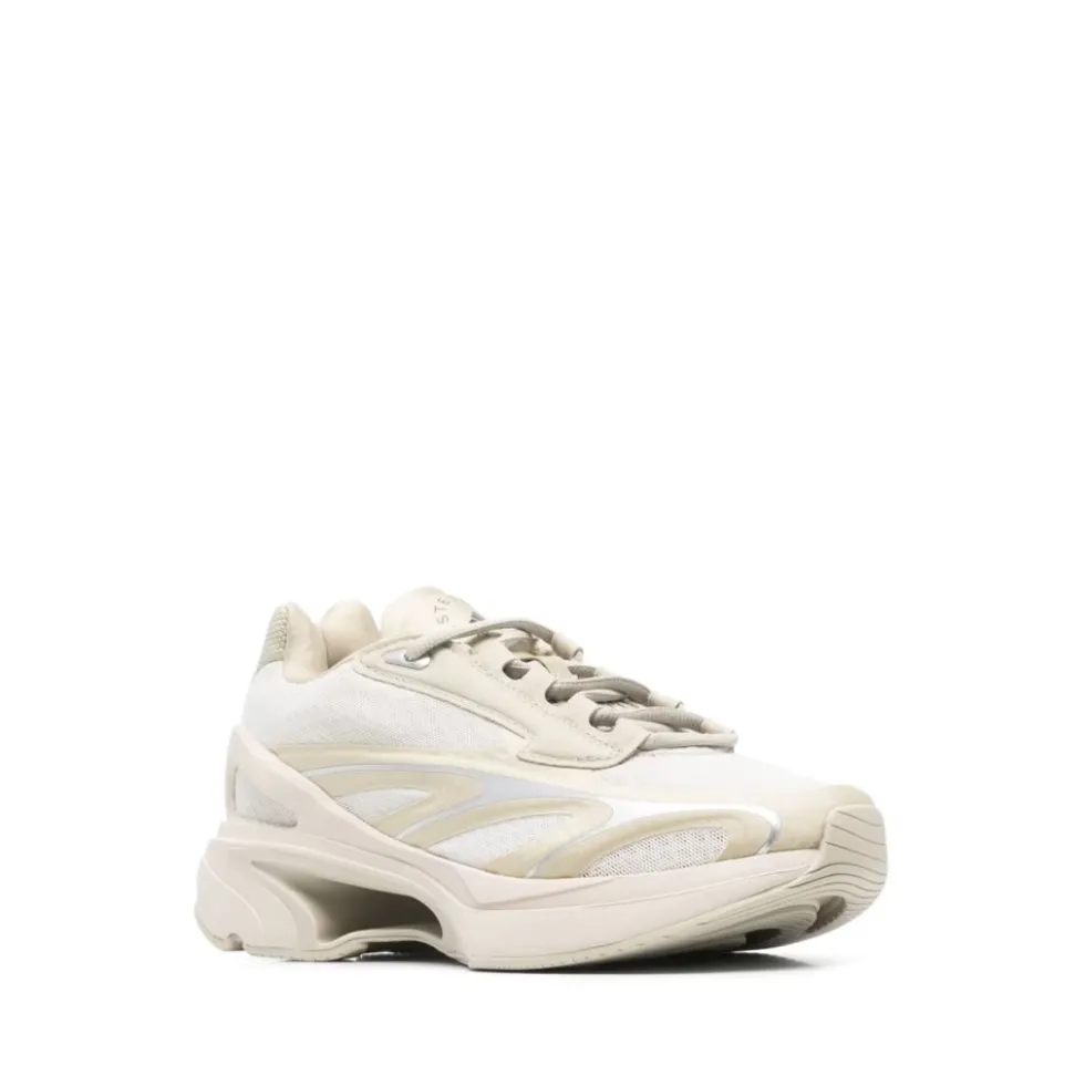Ecru Snøresko med tyk sål
