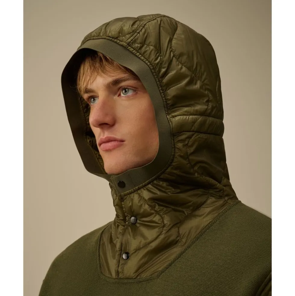Ekstrafin Merino Uld Blandet Halv Knap Sweater
