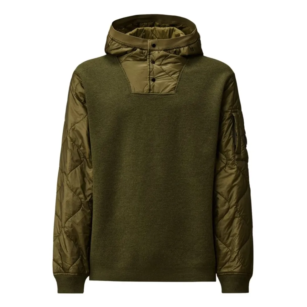 Ekstrafin Merino Uld Blandet Halv Knap Sweater