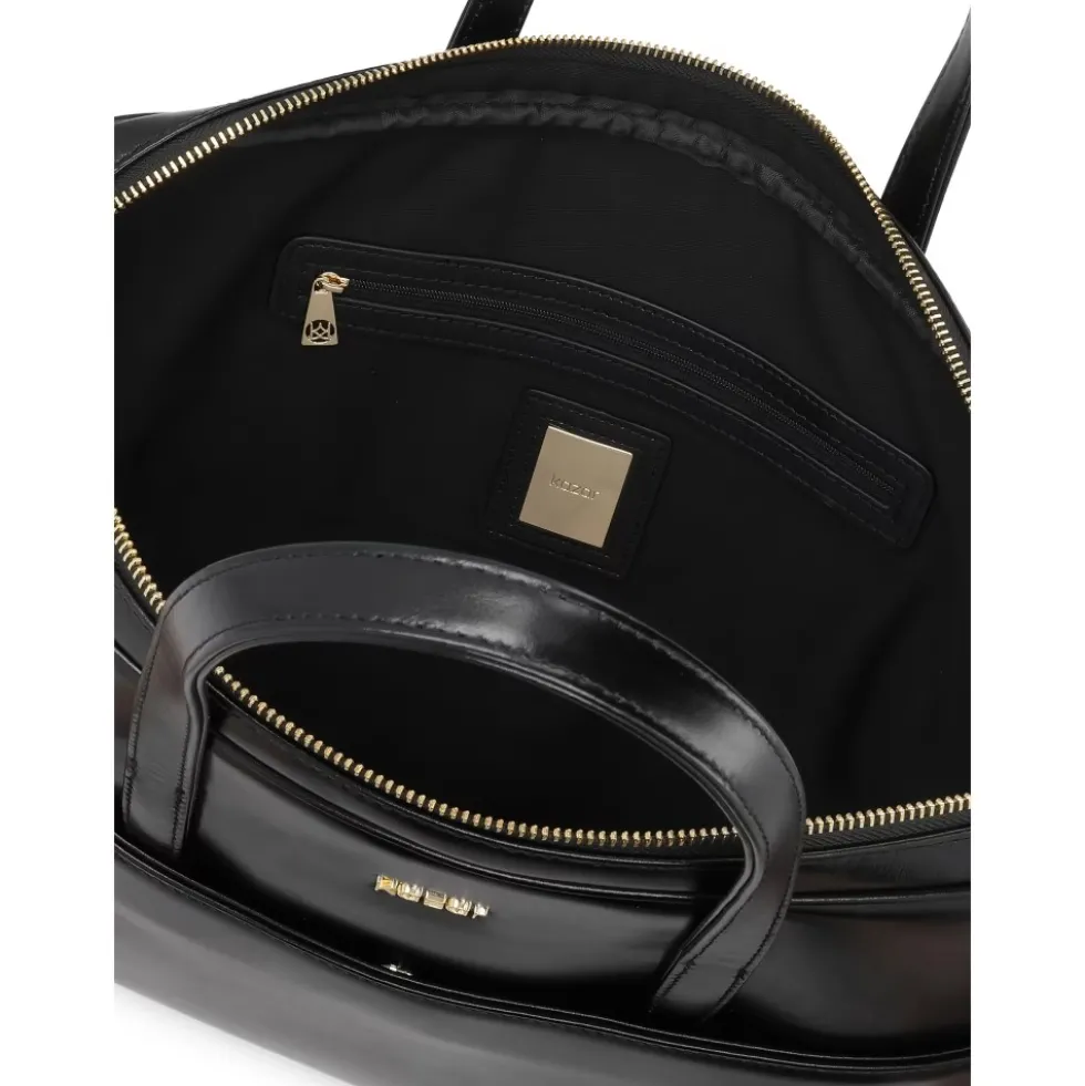 Elegant læder computertaske