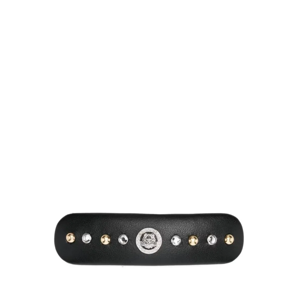 Embellished Leather Hair Clip