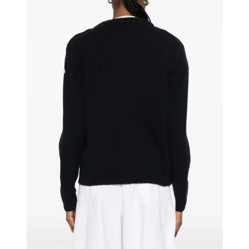 Embroidered Logo Crew Neck Sweater
