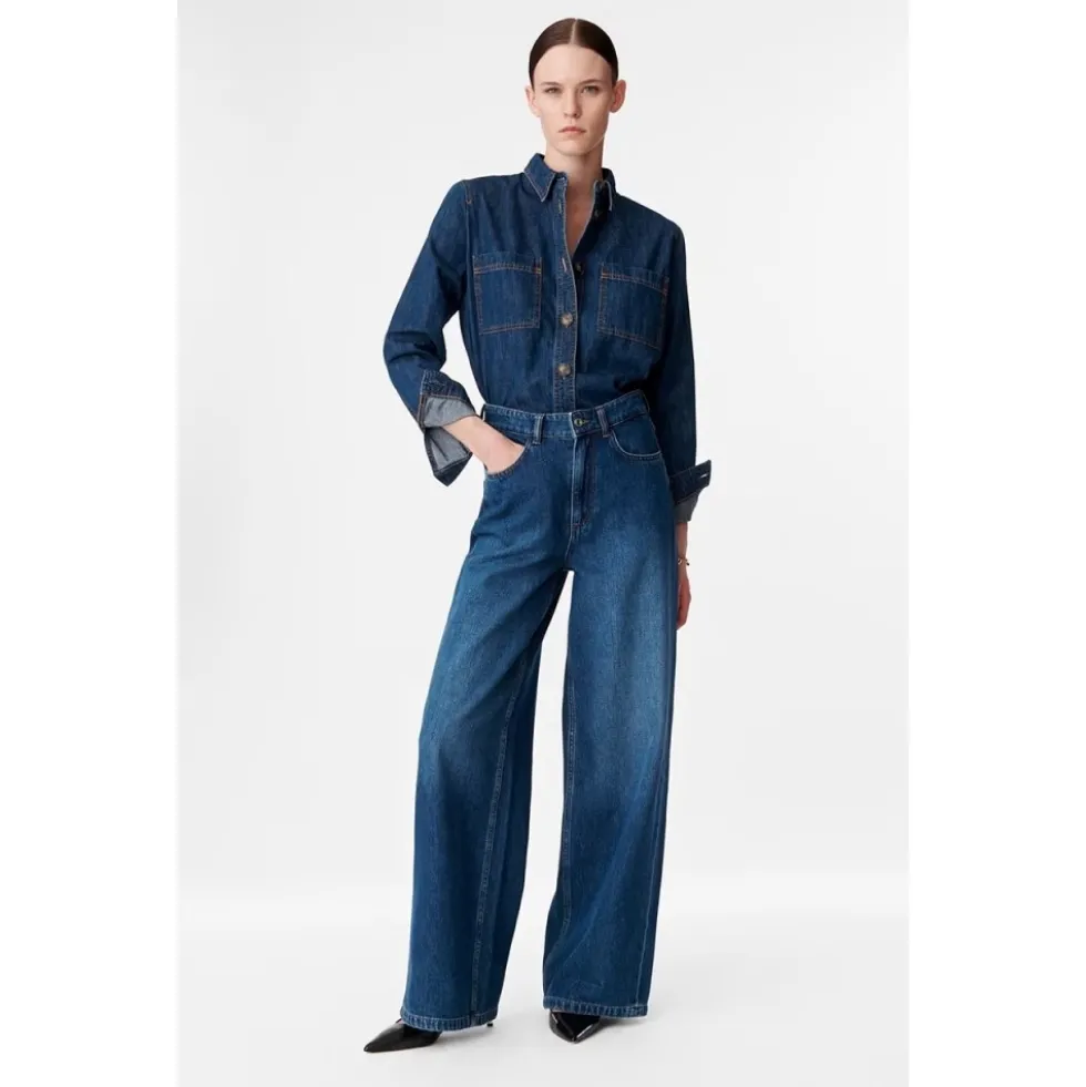 Flared Jeans med høj talje