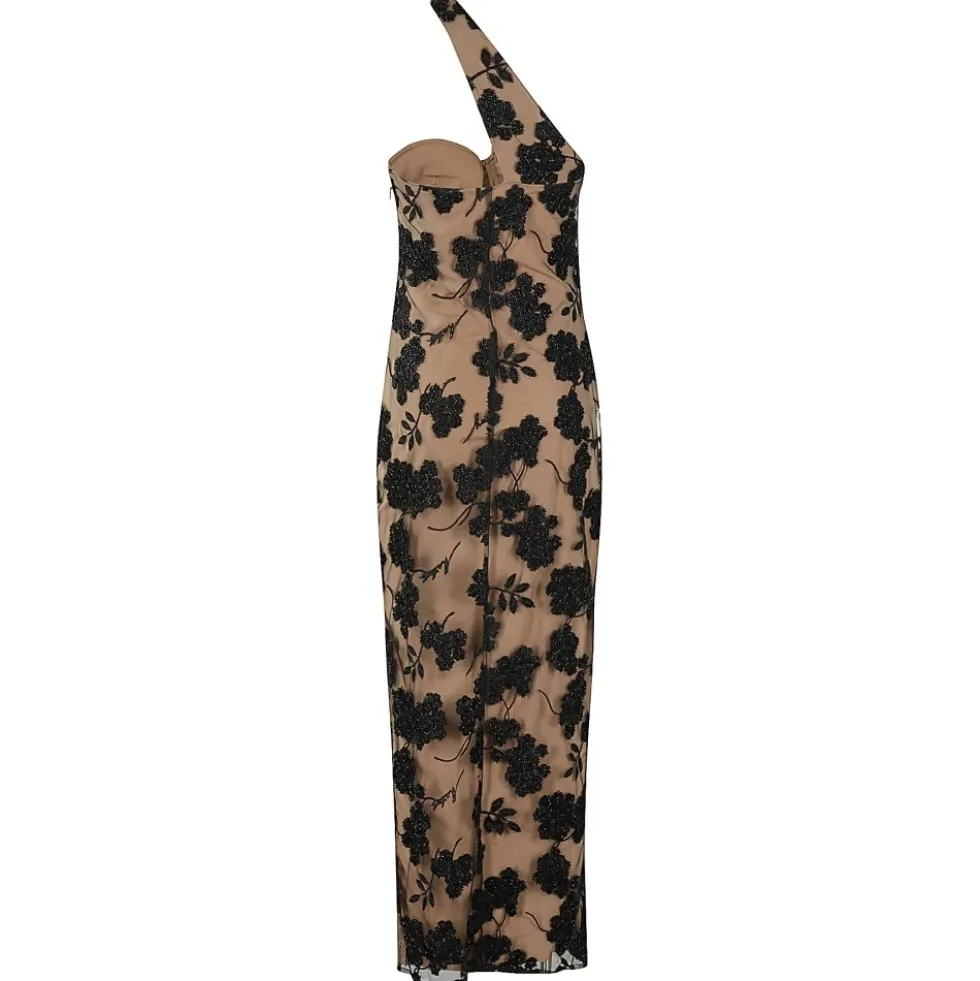 Floral Beads Midi Kjole