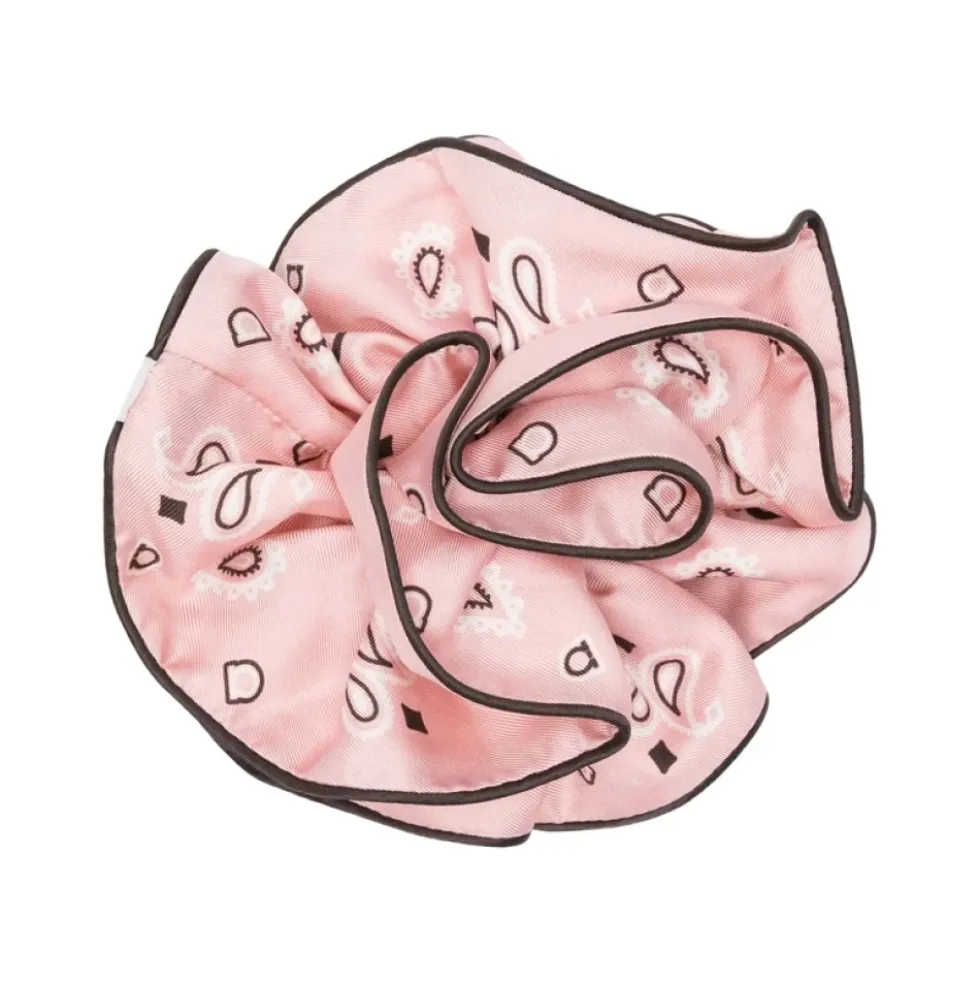 Gancini-print Silk Scrunchie