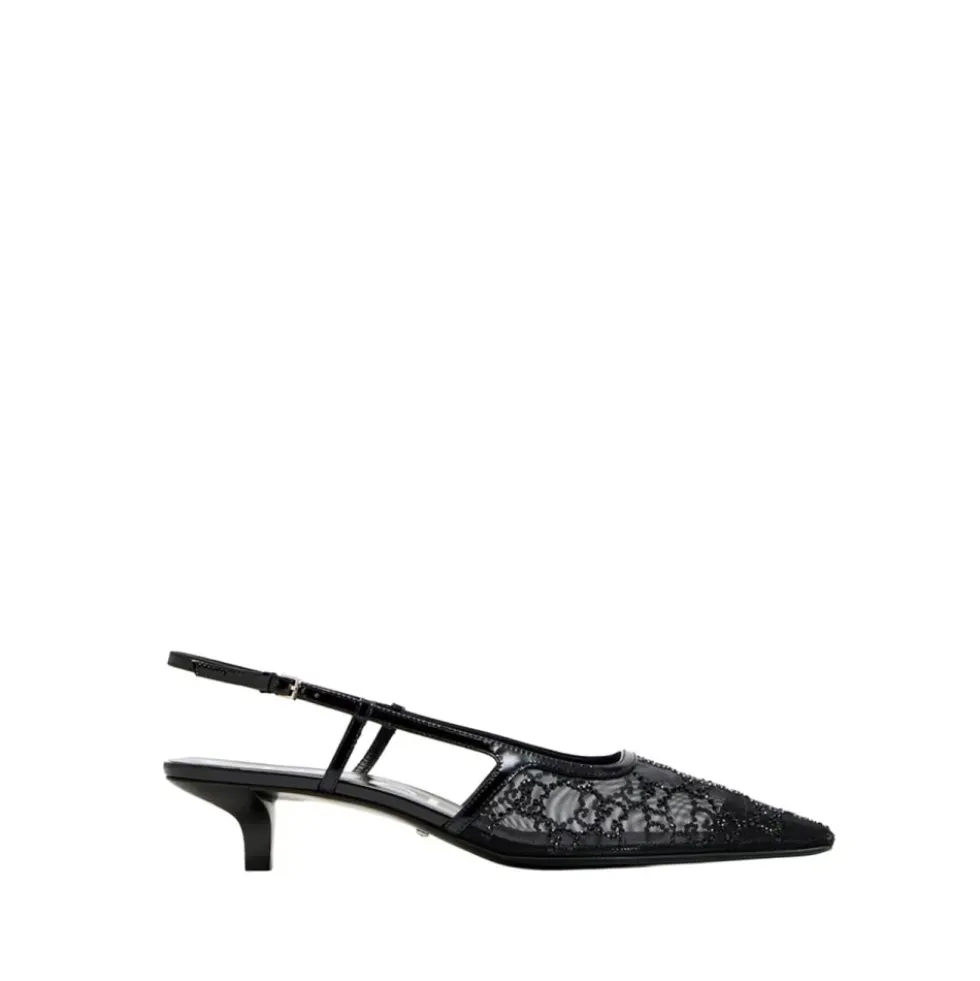 GG Crystal Slingback Pump