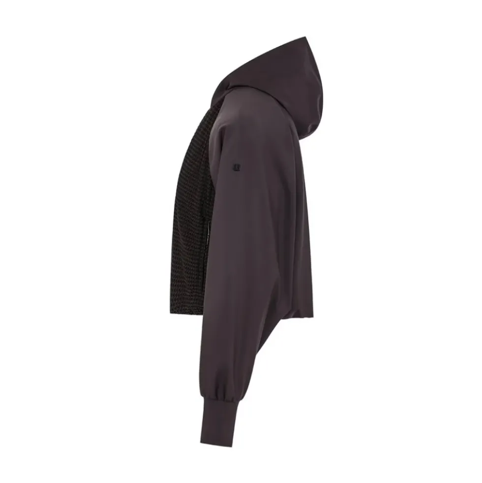 Giacca manica raglan con rete