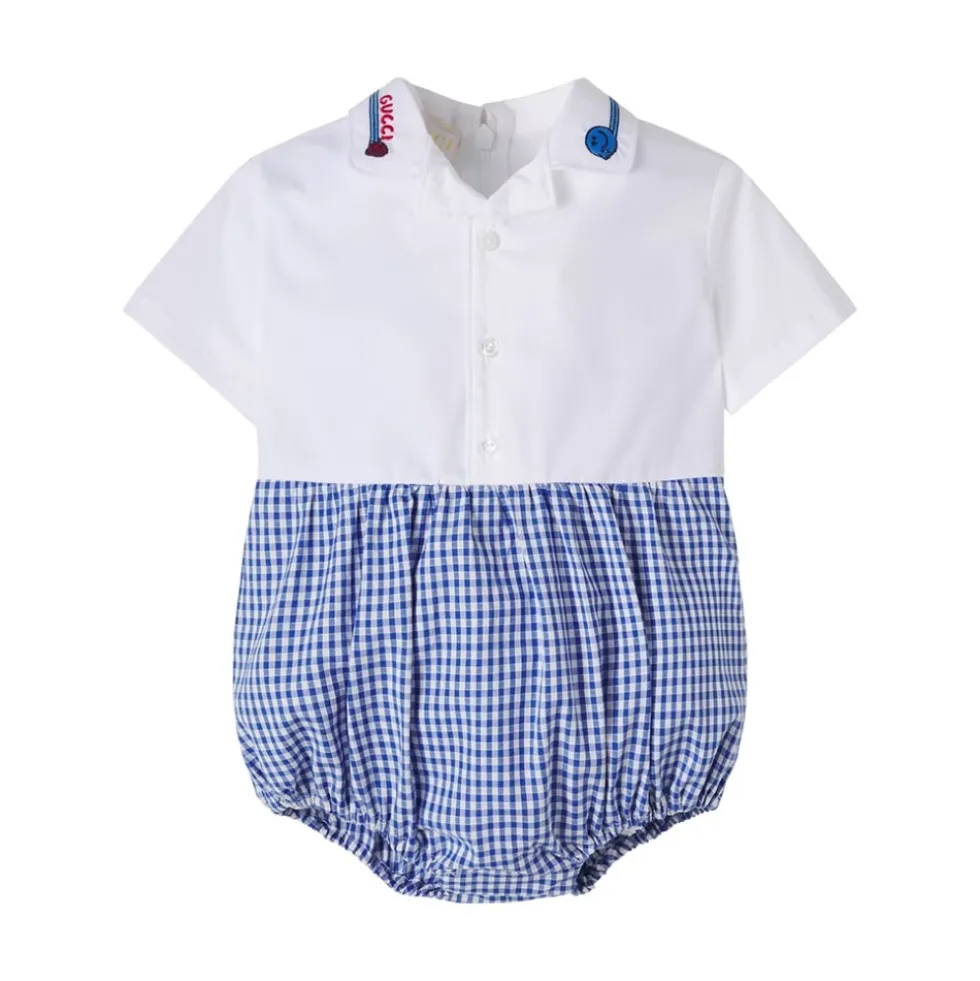 Gingham Cotton One-Piece